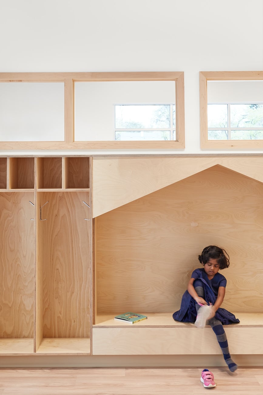 A quiet seat inside the cubby house