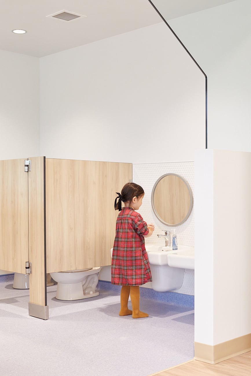 A sink built at child height